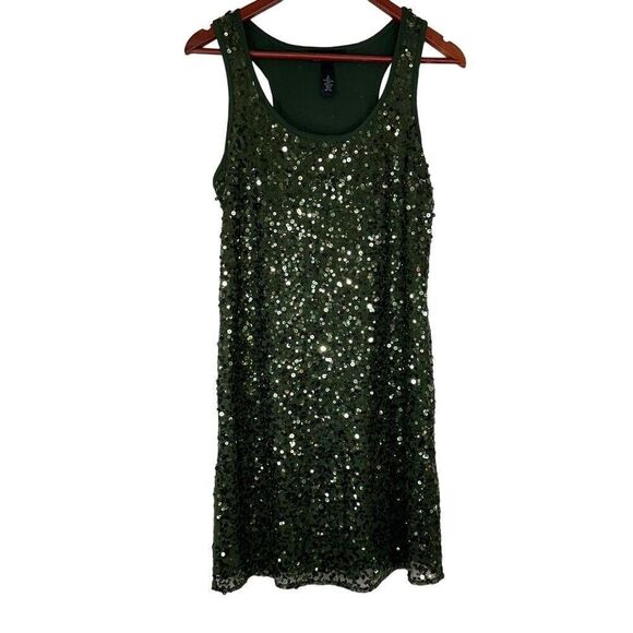 INC International Concepts Dresses & Skirts - Inc International Concepts Womens All Over Green Sequin Mini Dress Mermaidcore